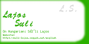 lajos suli business card